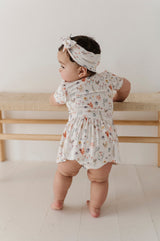 Girl's Short Sleeve Bodysuit Dress Set