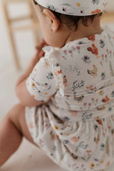 Girl's Short Sleeve Bodysuit Dress Set