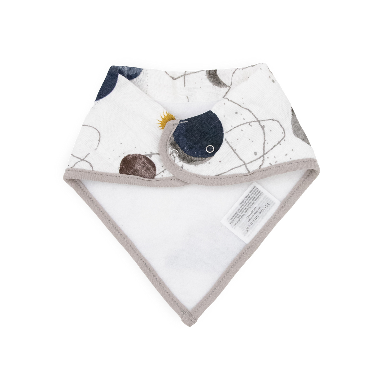 Cotton Muslin + Fleece Bandana Bib 4 Pack - Planetary