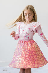 Hot Pink Sequin Twirl Skirt