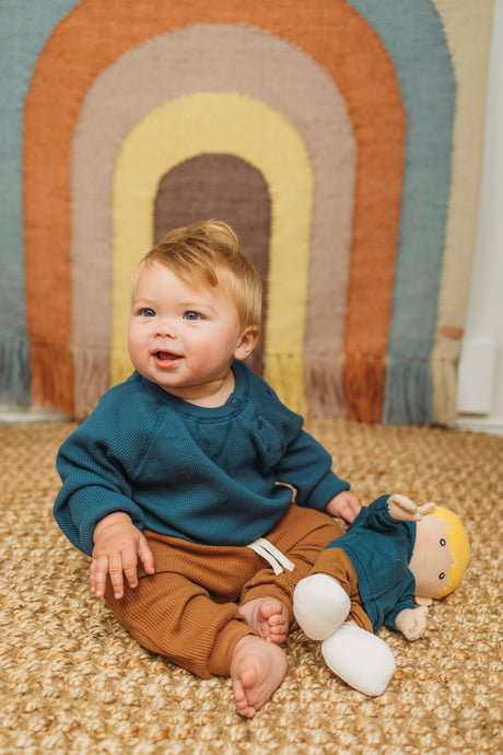 Waffle Joggers - Caramel - HoneyBug 