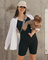 Sublime® Bamboo Maternity & Postpartum Bike Short | Black - HoneyBug 