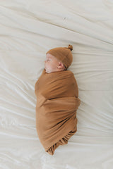 Mustard Bamboo Stretch Swaddle - HoneyBug 