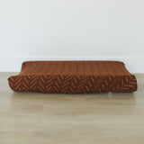 Rust Mudcloth Muslin Changing Pad Cover - HoneyBug 