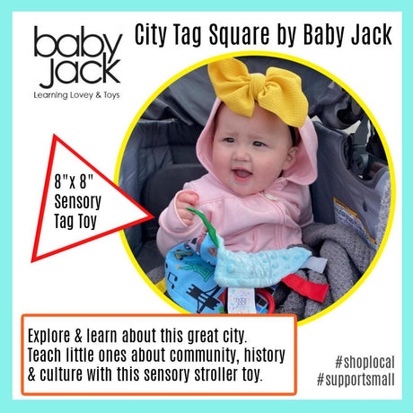 San Diego City Stroller Toy Square with Tags