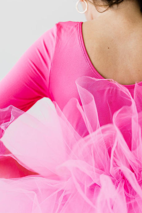 Hot Pink 3/4 Tutu Leotard