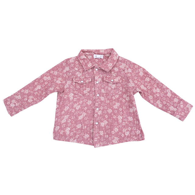 Long Sleeve Western Pearl Snap Shirt - HoneyBug 