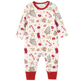 Baby Holiday Bamboo Romper – Christmas Print One-Piece - Noel - HoneyBug 