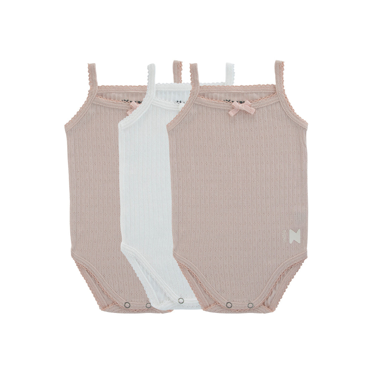 Pointelle Mauve + White (Three Pack) - HoneyBug 