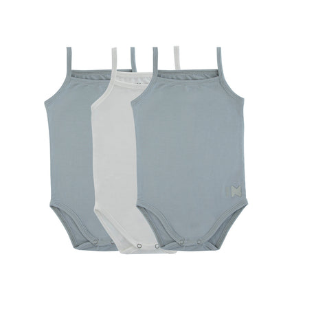 Bamboo Cotton Dusty blue + White (Three Pack) - HoneyBug 