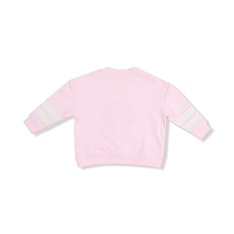 Cozy Drop Sleeve Sweatshirt with Varsity Stripes - Varsity Pink - HoneyBug 