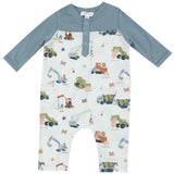 Romper W/ Contrast Sleeve - Construction Alphabet