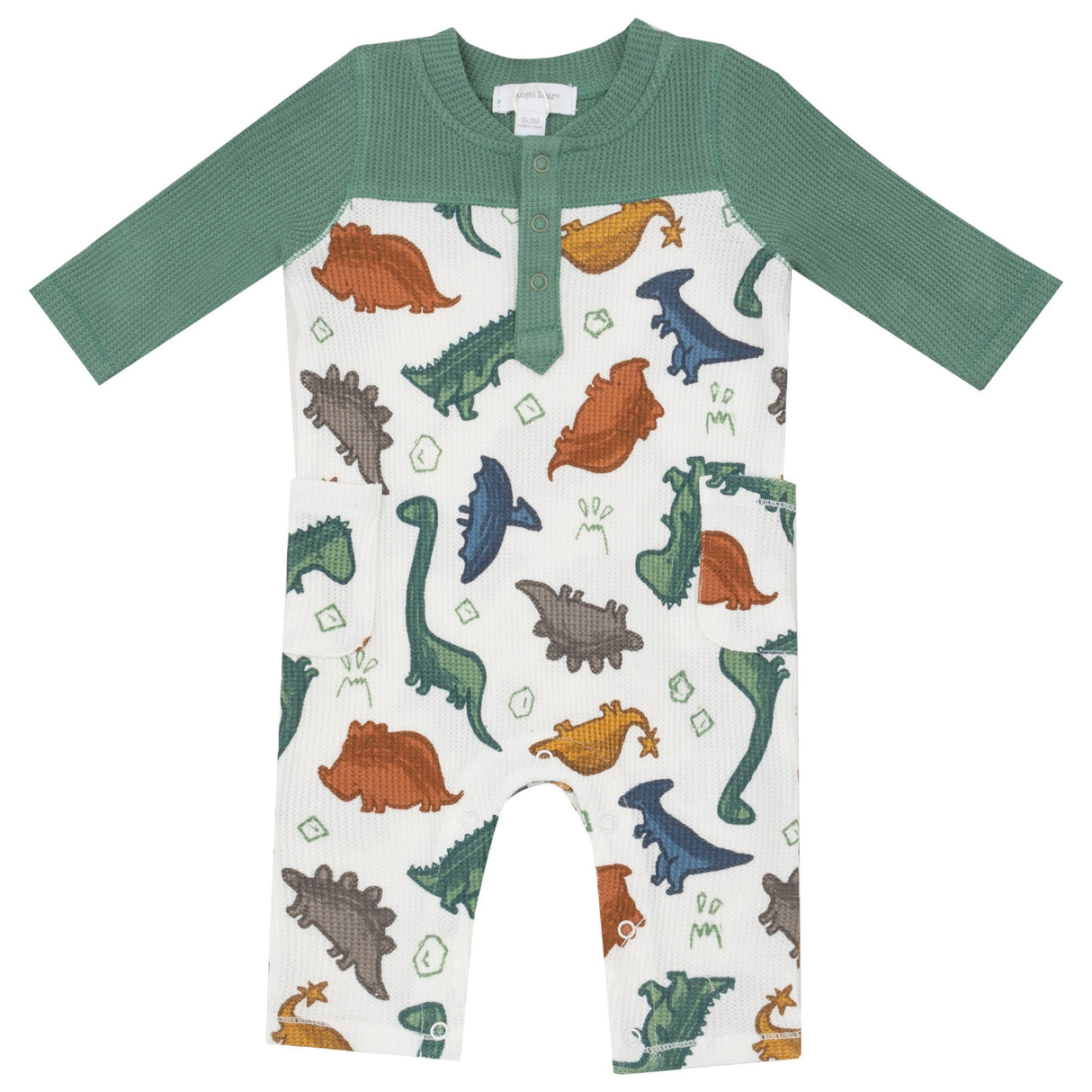 Romper W/ Contrast Sleeve - Dino Rocks