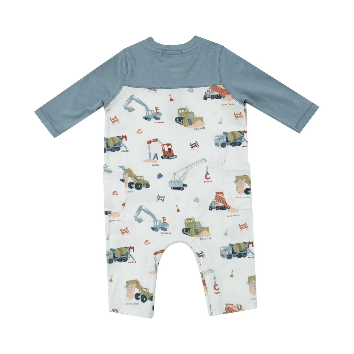 Romper W/ Contrast Sleeve - Construction Alphabet