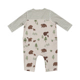 Romper W/ Contrast Sleeve - Sweet Brown Bears