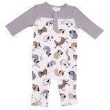 Romper with Contrast Sleeves - HoneyBug 