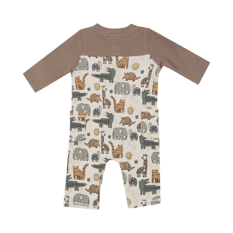 Romper W/ Contrast Sleeve - Safari Sketchbook