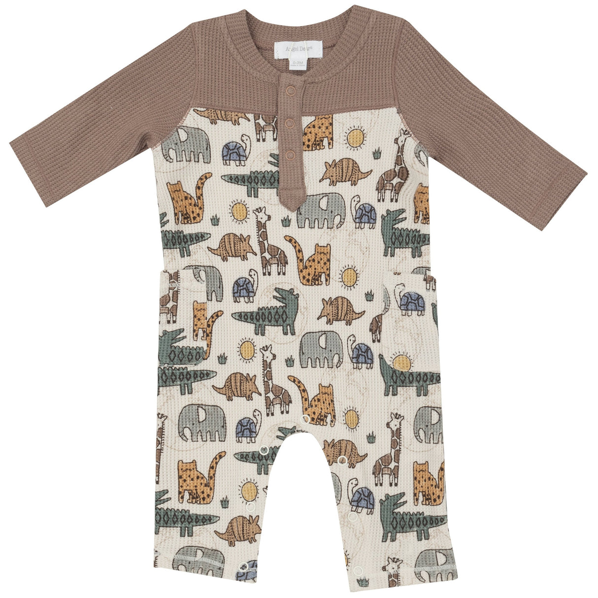 Romper W/ Contrast Sleeve - Safari Sketchbook