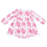 Ruffle Long Sleeve Bodysuit Dress - HoneyBug 