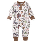 Farmer's Market Baby Henley Romper - Bamboo One Piece