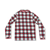Holiday Plaid - Adult Long Sleeve Coat Style Pajama Top - HoneyBug 