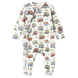Happy Camper Bamboo Zipper Romper - HoneyBug 