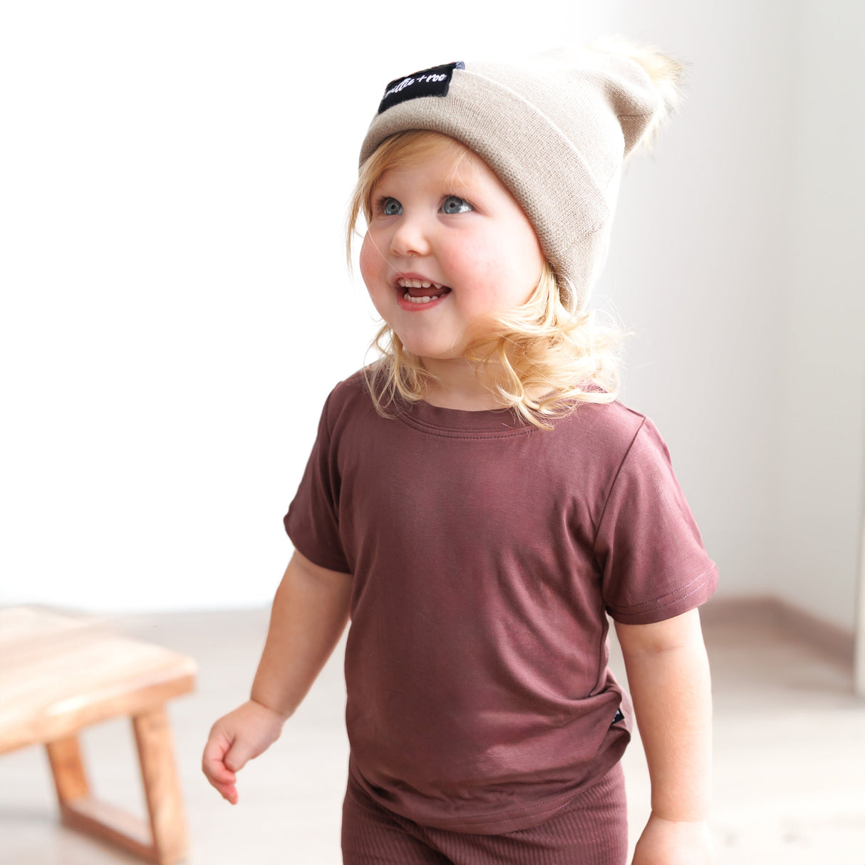 BAMBOO CUFF BEANIE- Mushroom - HoneyBug 