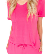 MAMA V-NECK- Bubblegum - HoneyBug 