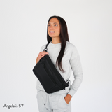 Ritzy Fanny Pack & Crossbody Diaper Bag- Black - HoneyBug 