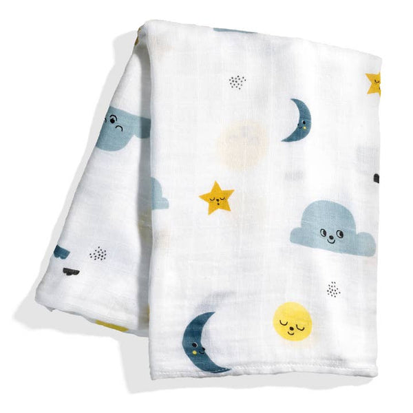 Moon & Stars Bamboo Swaddle - HoneyBug 