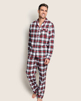 Men's Brushed Twill Pajama Set in Balmoral Tartan - HoneyBug 