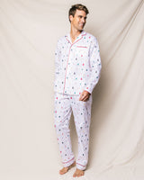 Men's Twill Pajama Set in Merry Trees - HoneyBug 