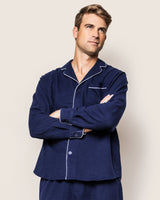Men's Flannel Pajama Set in Navy - HoneyBug 