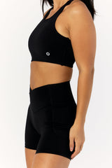 Astoria LIVE LUXE Open Back Crop - Black