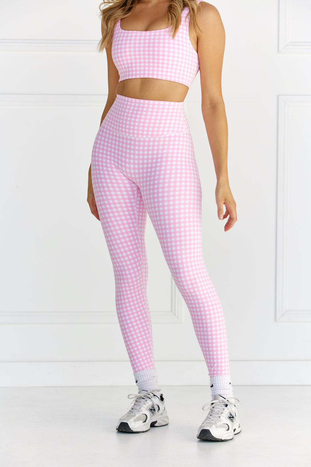 Astoria LUXE BALANCE Full Length Legging - Pink Gingham