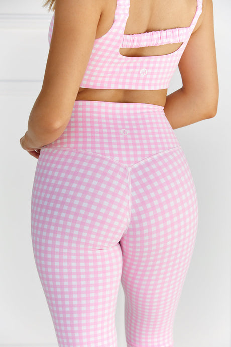 Astoria LUXE BALANCE Full Length Legging - Pink Gingham