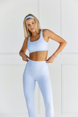 Astoria LUXE BALANCE Full Length Legging - Blue Gingham