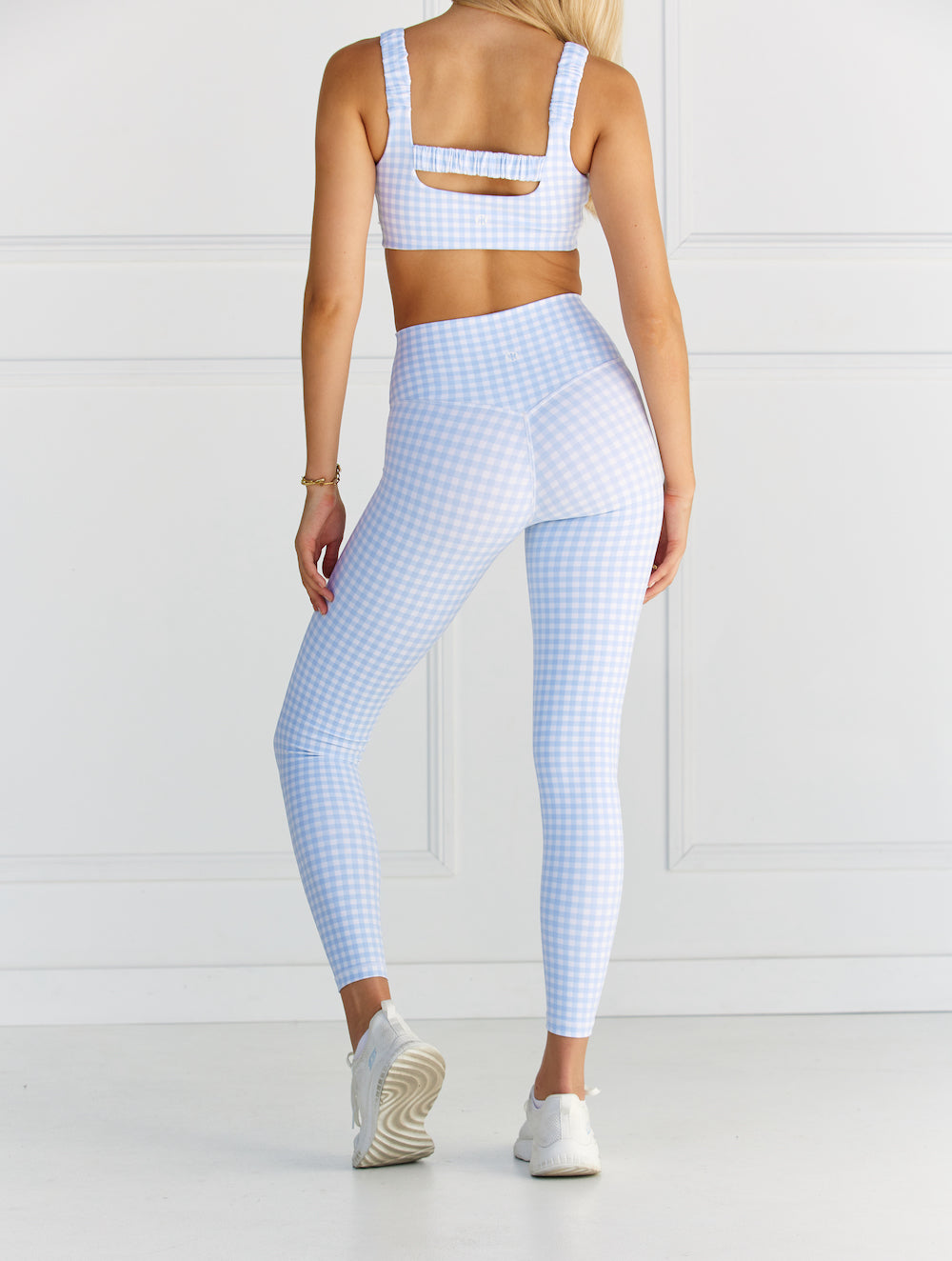 Astoria LUXE BALANCE Full Length Legging - Blue Gingham