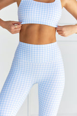 Astoria LUXE BALANCE Full Length Legging - Blue Gingham