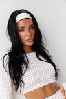 Astoria LUXE BALANCE Headband - Beige Gingham