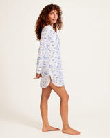 Women's Twill Nightshirt in Chalet Toile - HoneyBug 