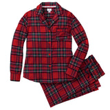 Women's Brushed Twill Pajama Set in Imperial Tartan - HoneyBug 