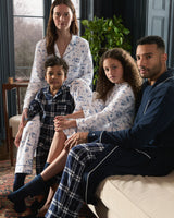 Women's Twill Pajama Set in Chalet Toile - HoneyBug 