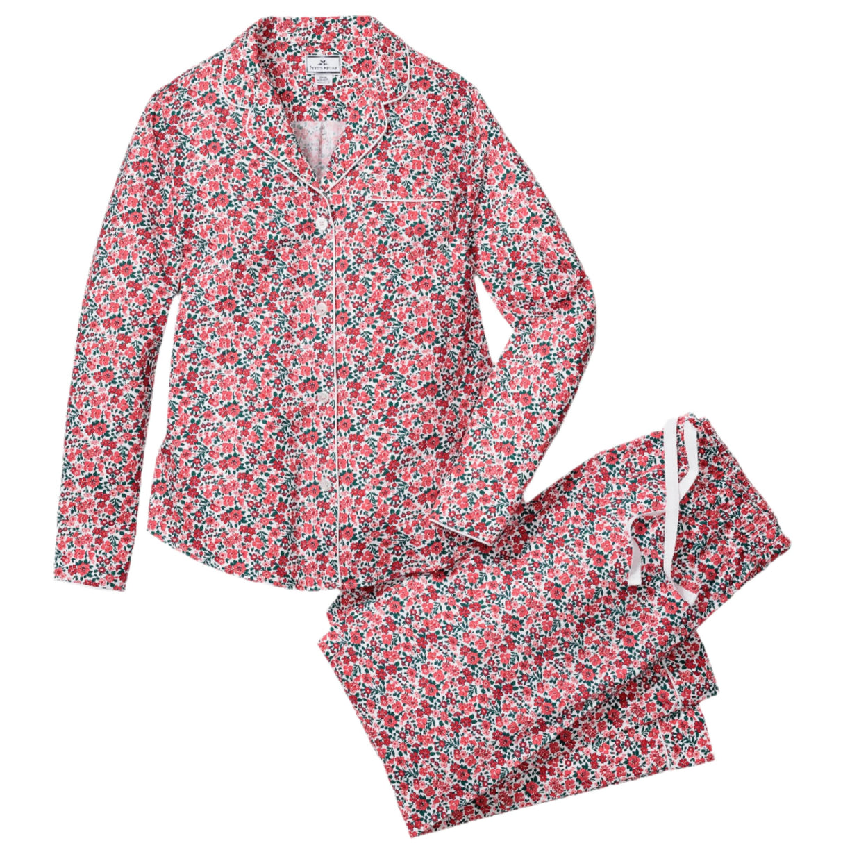 Women's Twill Pajama Set in Fleurs des Bois