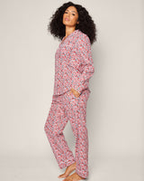 Women's Twill Pajama Set in Fleurs des Bois