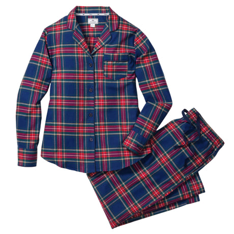Women's Brushed Twill Pajama Set in Windsor Tartan - HoneyBug 