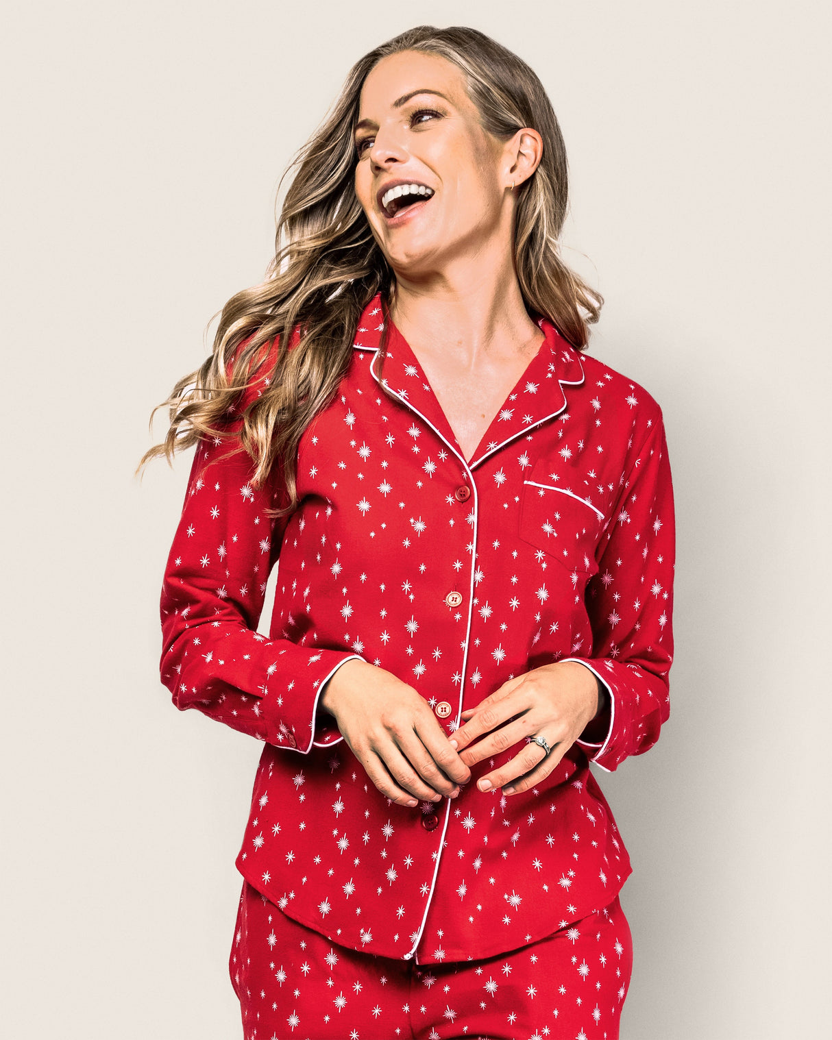 Women's Flannel Pajama Set in Starry Night