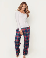 Women's Brushed Twill Pants in Windsor Tartan - HoneyBug 