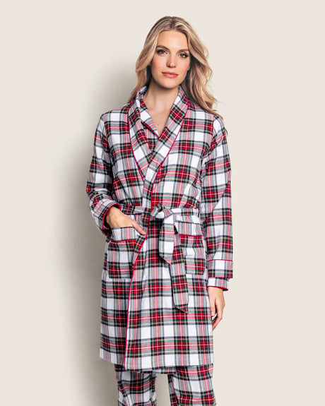 Women's Brushed Cotton Robe in Balmoral Tartan