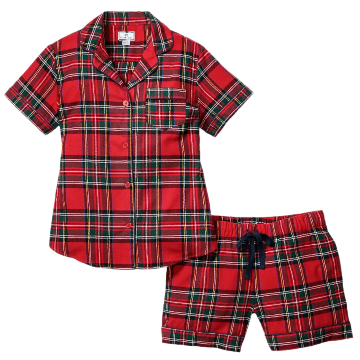 Women's Brushed Cotton Short Sleeve Short Set in Imperial Tartan